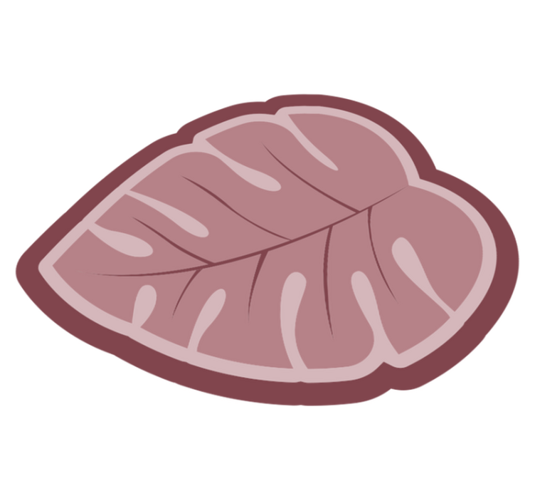 Dywan w kwiaty z różowymi liśćmi monstery - TenStickers