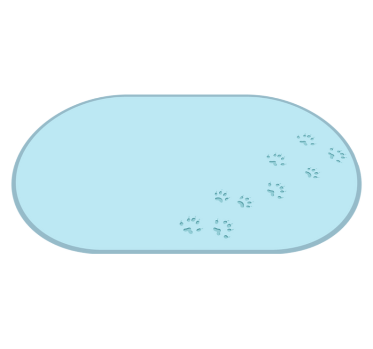 Dywan winylowy zwierzęta ślady odcisków łap - TenStickers