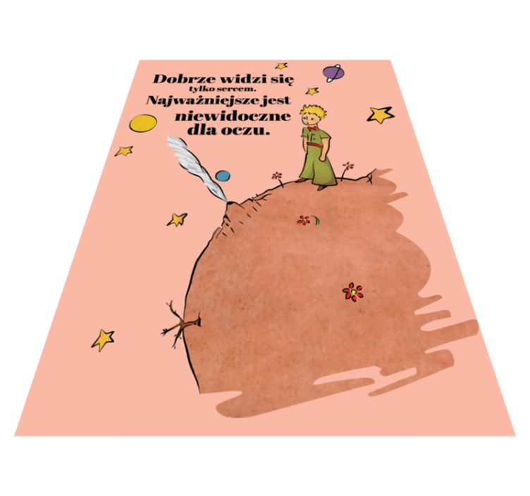 Galaxy cytat z niestandardowego dywanu małego księcia - TenStickers