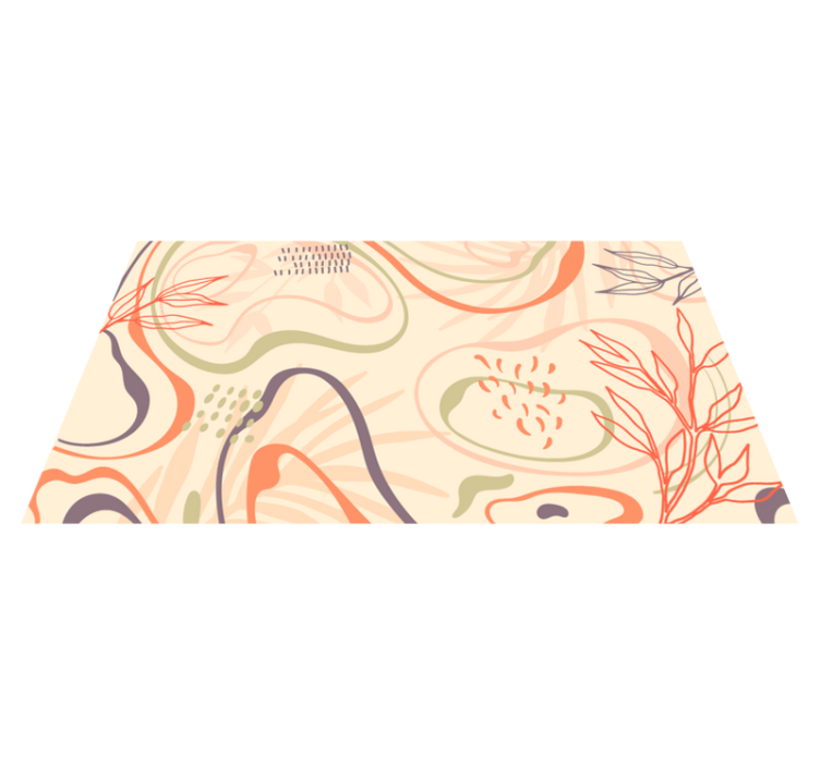 Dywan winylowy natura abstrakcyjne kształty organiczne - TenStickers