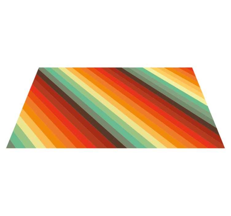 Dywan winylowy do salonu żywe, skośne paski - TenStickers