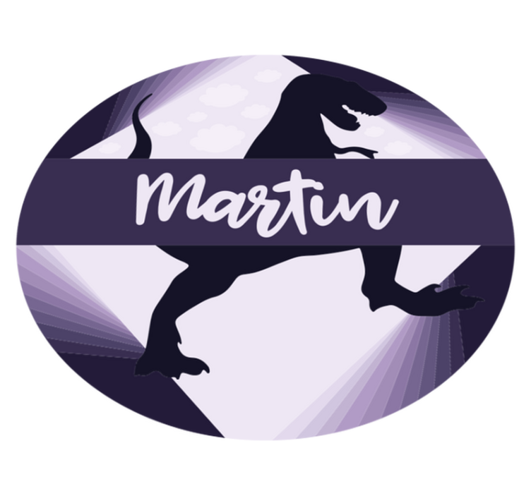 Dywan winylowy dla dzieci Dinozaur z imieniem - TenStickers