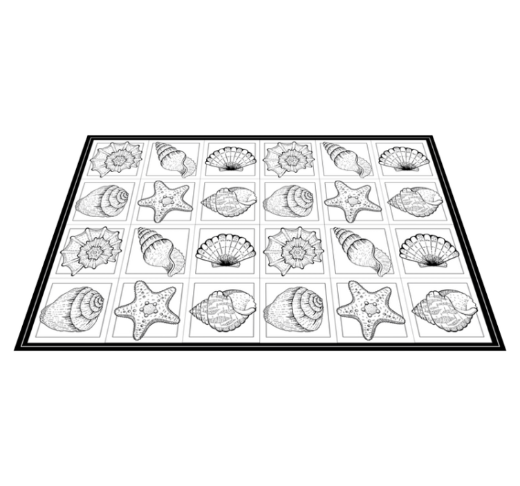 Dywan zwierząt morskich i muszelek - TenStickers