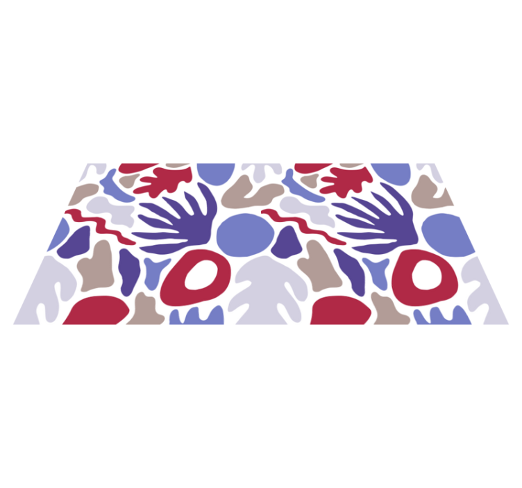 Minimalistyczny dywan winylowy abstrakcyjny wzór kształtu - TenStickers