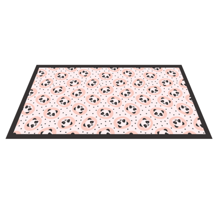 Dywan winylowy zwierzęta twarze małych pand - TenStickers