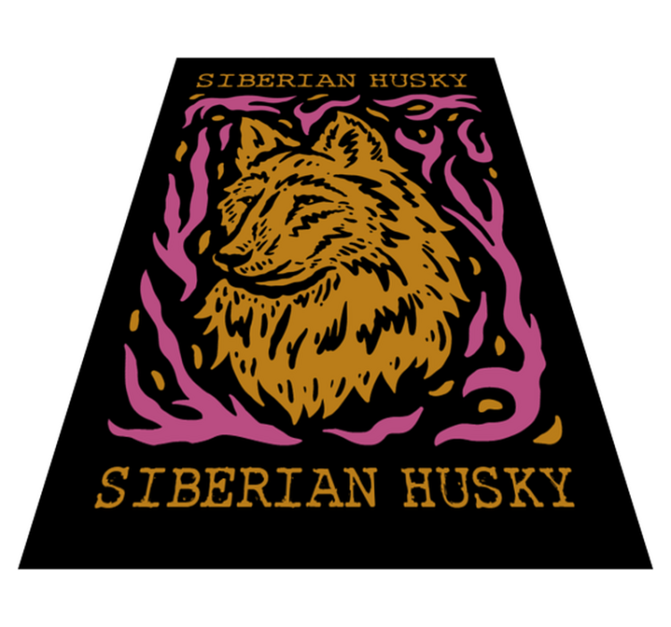 Dywan winylowy zwierzęta portret husky syberyjskiego - TenStickers