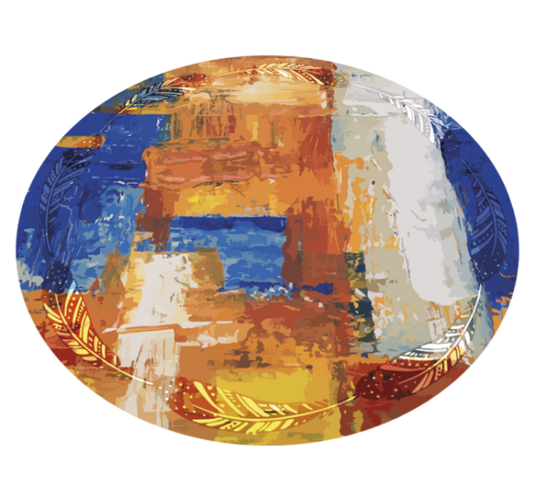 Minimalistyczny dywan winylowy fuzja kolorów abstrakcyjnych - TenStickers