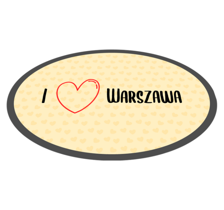 Dywan winylowy napisy kocham warszawę - TenStickers