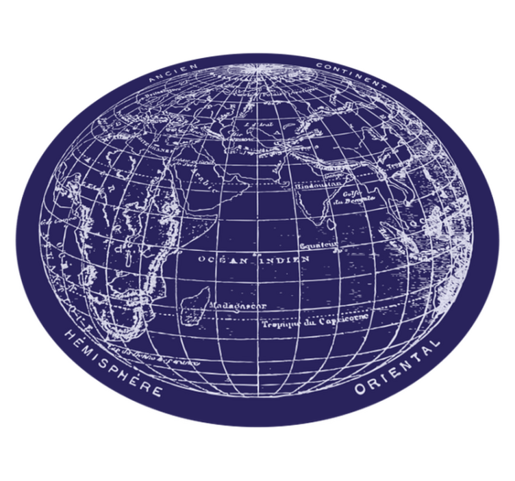 Dywan winylowy do salonu wyświetlacz mapy świata - TenStickers