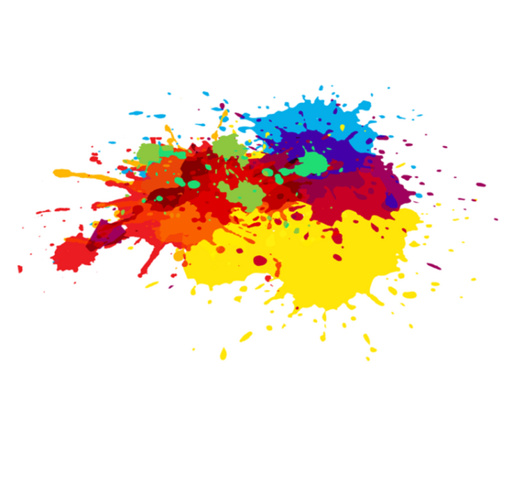 Dziecięcy dywan winylowy kolorowa sztuka rozpryskowa - TenStickers