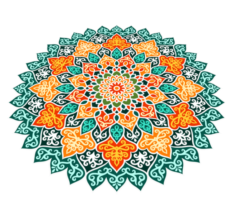Dywan winylowy do kuchni kolorowy mandala - TenStickers