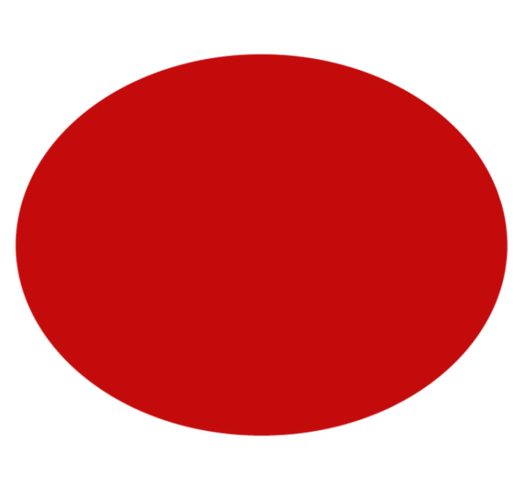 Okrągły dywan winylowy pełne czerwone koło - TenStickers