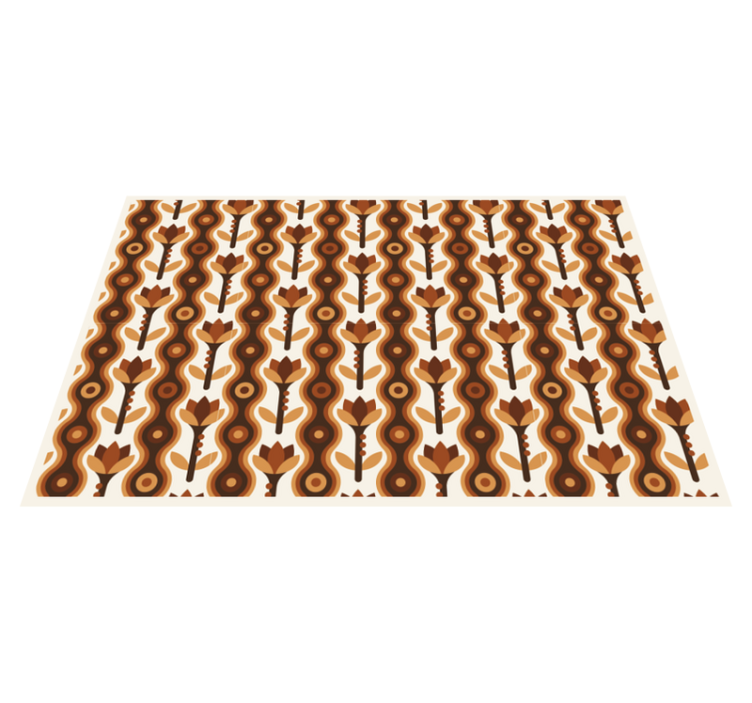 Dywan winylowy w kwiaty i rośliny falujące kwiaty - TenStickers