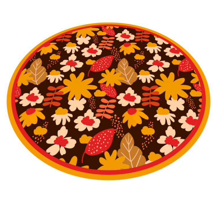 Dywan winylowy w kwiaty i rośliny kwiatowy, radosny motyw - TenStickers