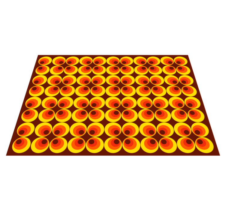 Dywan winylowy tekstura żywe okrągłe motywy - TenStickers