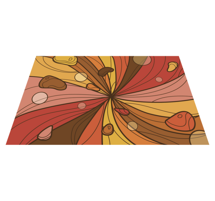 Dywan winylowy retro wirujący kwiat - TenStickers