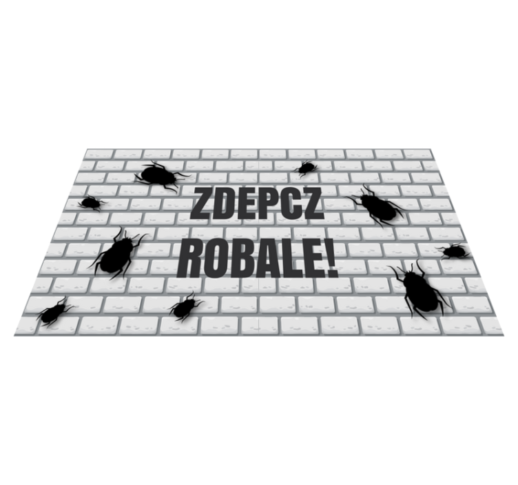 Nadepnij na błędy, proszę niestandardowy dywan - TenStickers