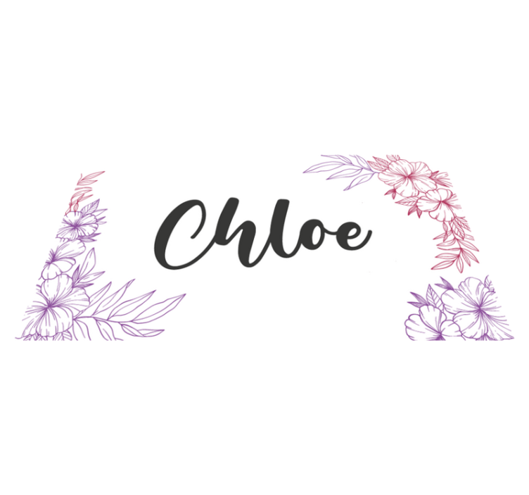 Dywan winylowy dla nastolatków kwiatowa nazwa niestandardowa - TenStickers