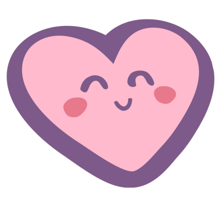 Dywan winylowy dla dziecka szczęśliwy kształt serca - TenStickers