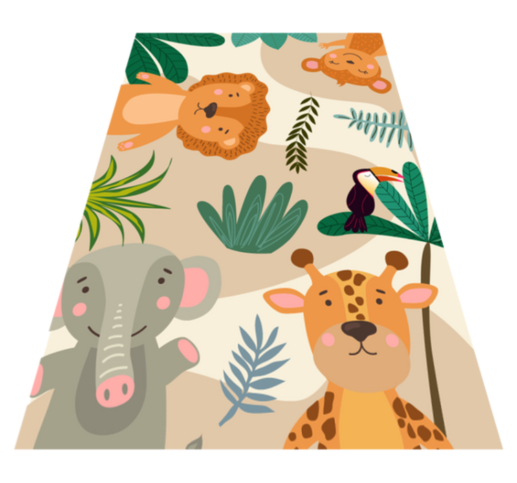 Dywan winylowy dla dzieci nordic jungle animals - TenStickers