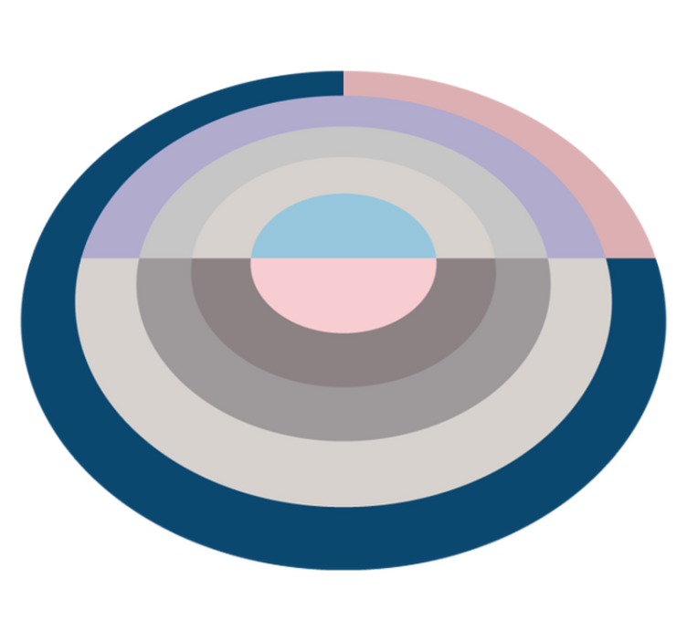 Nowoczesny dywan winylowy okrągła paleta kolorów - TenStickers