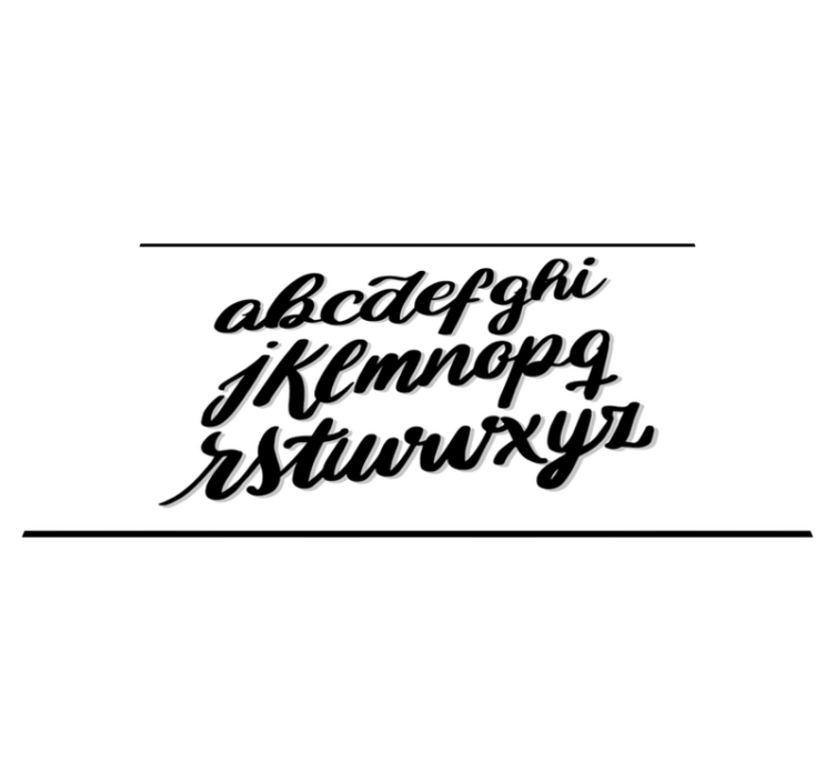 Dywan winylowy alfabet czarno-białe litery - TenStickers