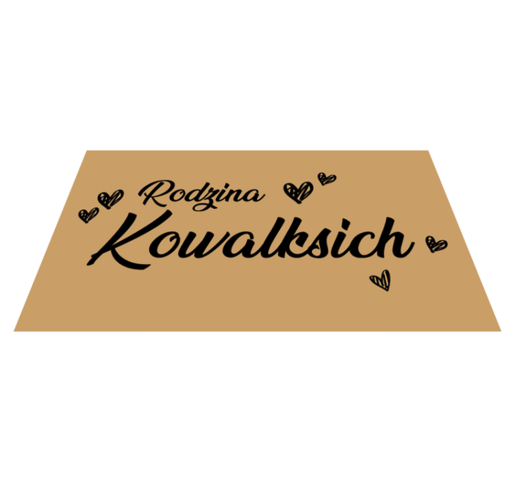 Dywan winylowy do przedpokoju z rodziną w sercu - TenStickers