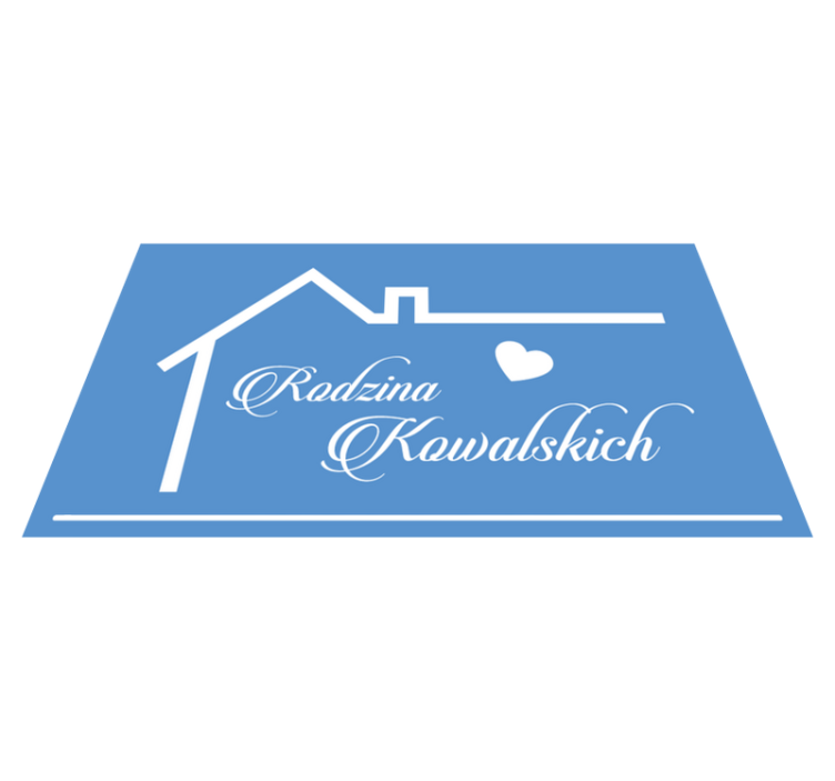 Spersonalizowana winylowa mata powitalna dla rodziny - TenStickers