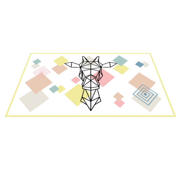 Żyrafa skandynawska dywanik winylowy - TenStickers