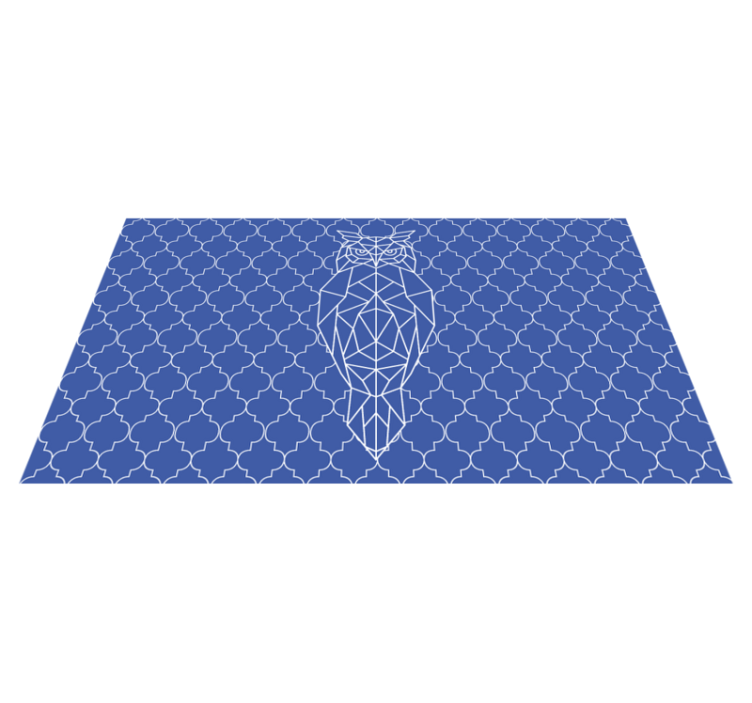 Dywan winylowy zwierzęta geometryczny wzór sowy - TenStickers