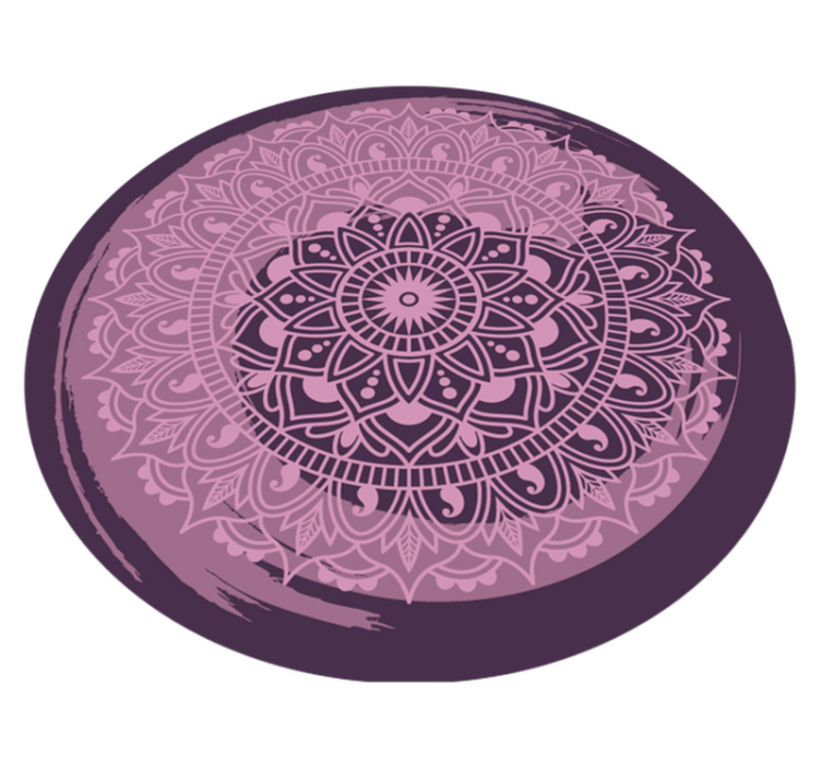 Okrągły zmywany dywan winylowy mandala - TenStickers