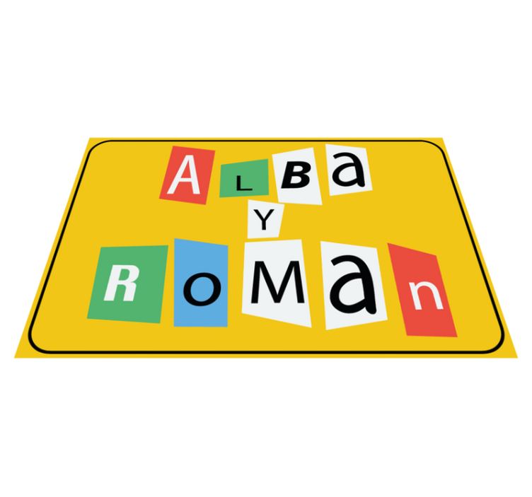 Dywan winylowy z imieniem elementy układanki dla pary - TenStickers