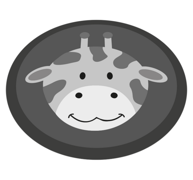 Dywan winylowy dziecięcy szara żyrafa - TenStickers