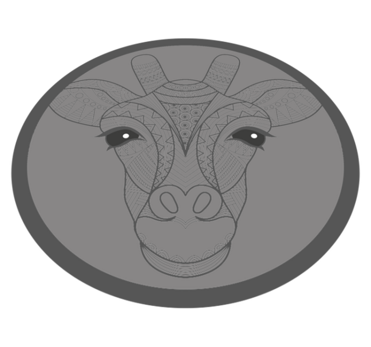 Dywan winylowy zwierzęta szary wzór żyrafy - TenStickers