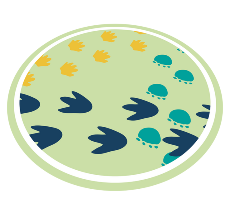 Dziecięcy dywan winylowy projekt śladów dinozaurów - TenStickers