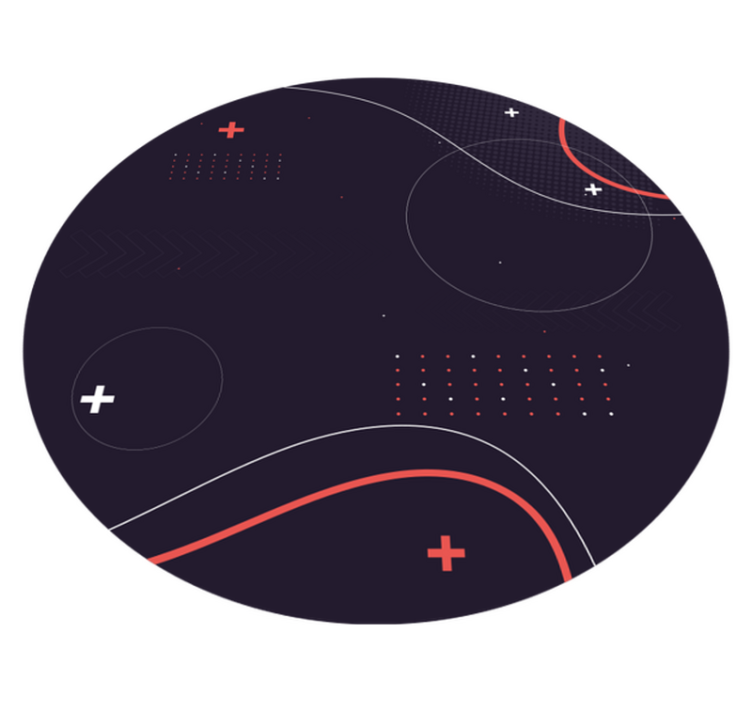 Nowoczesny dywan winylowy abstrakcyjne wzory zakrzywione - TenStickers