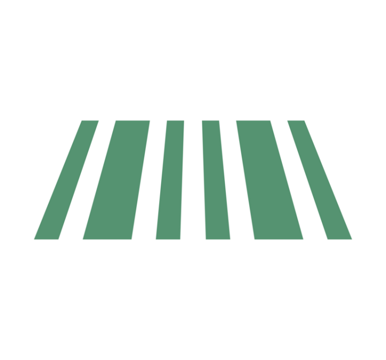 Dywan winylowy w białe i pistacjowe zielone paski - TenStickers