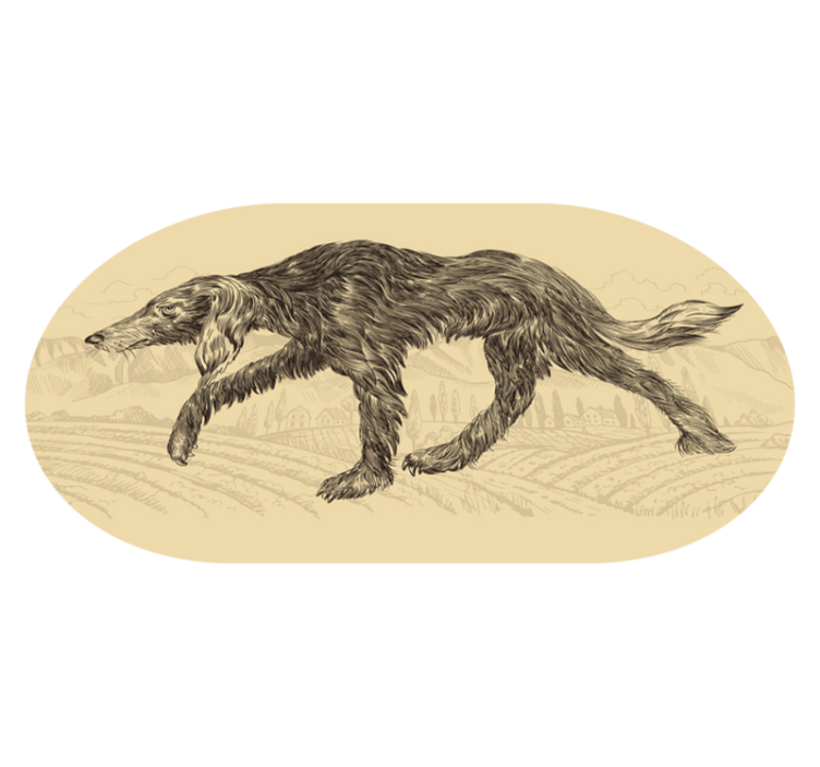 Dywan winylowy zwierzęta elegancka psia sylwetka - TenStickers