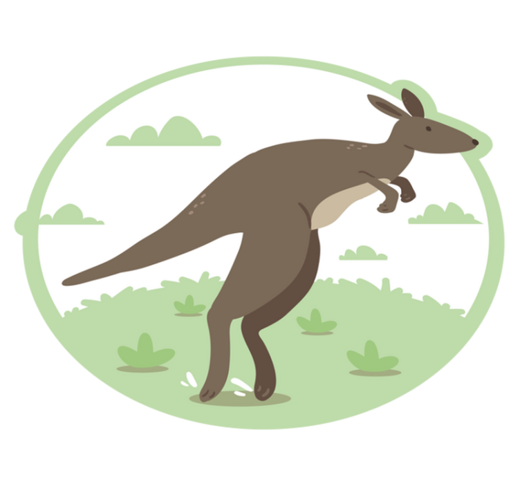 Dywan winylowy dla dziecka skok kangura - TenStickers