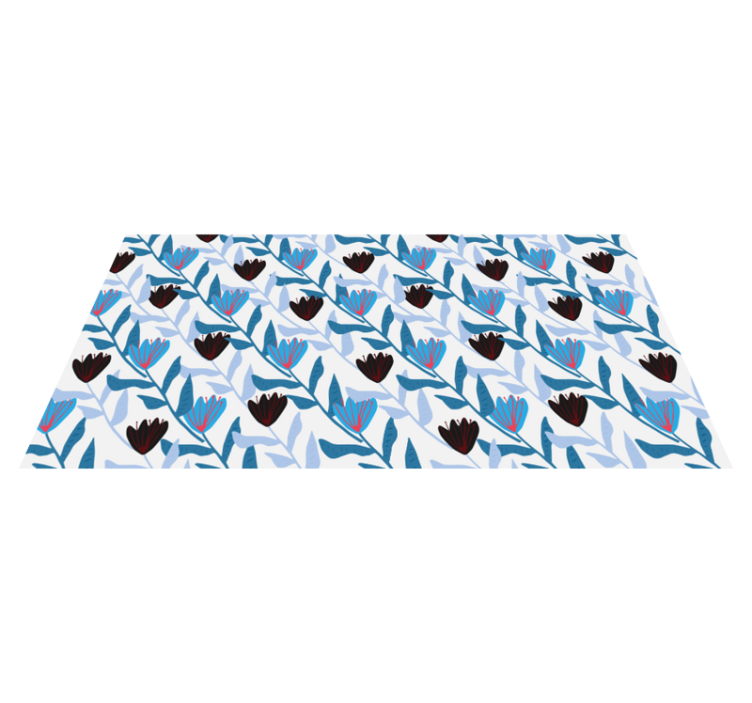 Dywan winylowy w kwiaty i rośliny botaniczny układ liści - TenStickers