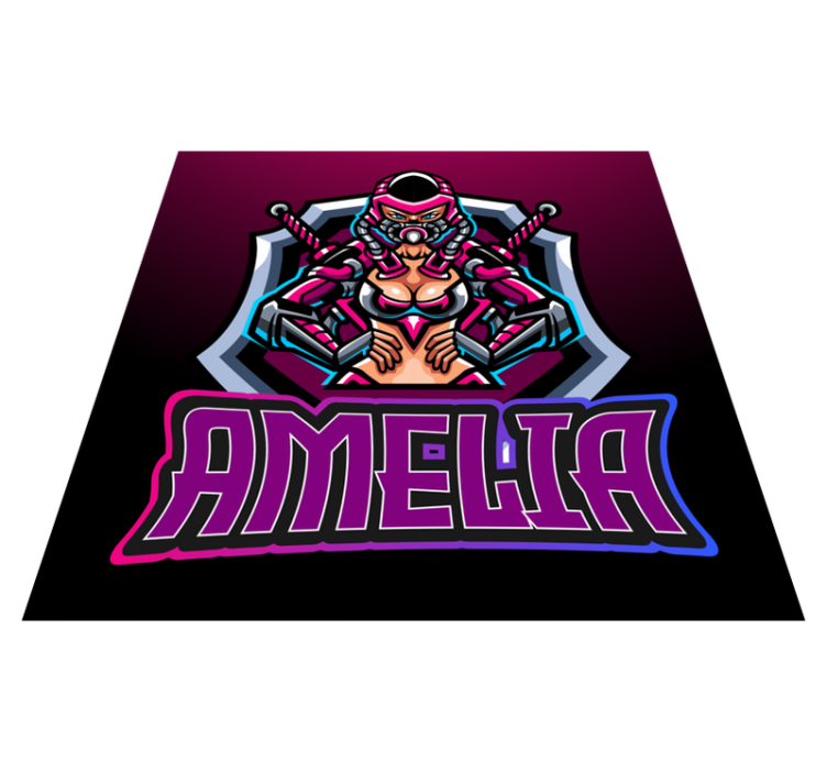 Dywan winylowy dla nastolatków bohaterka gier o imieniu - TenStickers