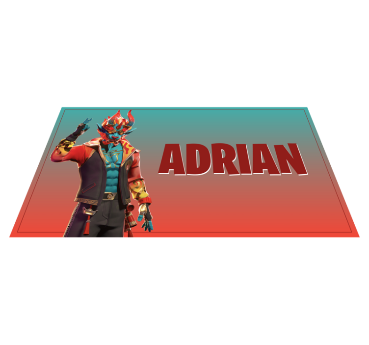 Dywan winylowy dla nastolatków postać z gry z imieniem - TenStickers