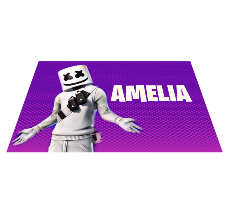 Dywan winylowy dla nastolatków figurka dj z imieniem - TenStickers