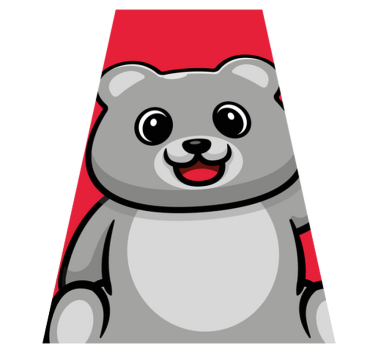 Dywan winylowy dla dziecka wesoła misiaczka - TenStickers