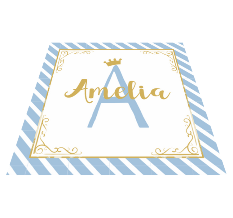 Dywan winylowy z imieniem styl inicjału nazwy - TenStickers