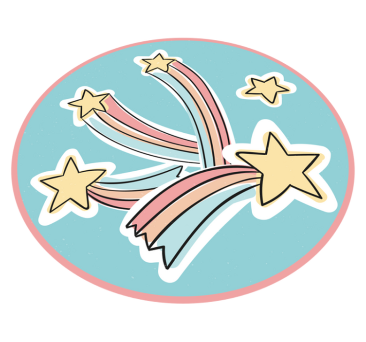 Dywan winylowy dla dziecka kolorowe tęczowe gwiazdy - TenStickers