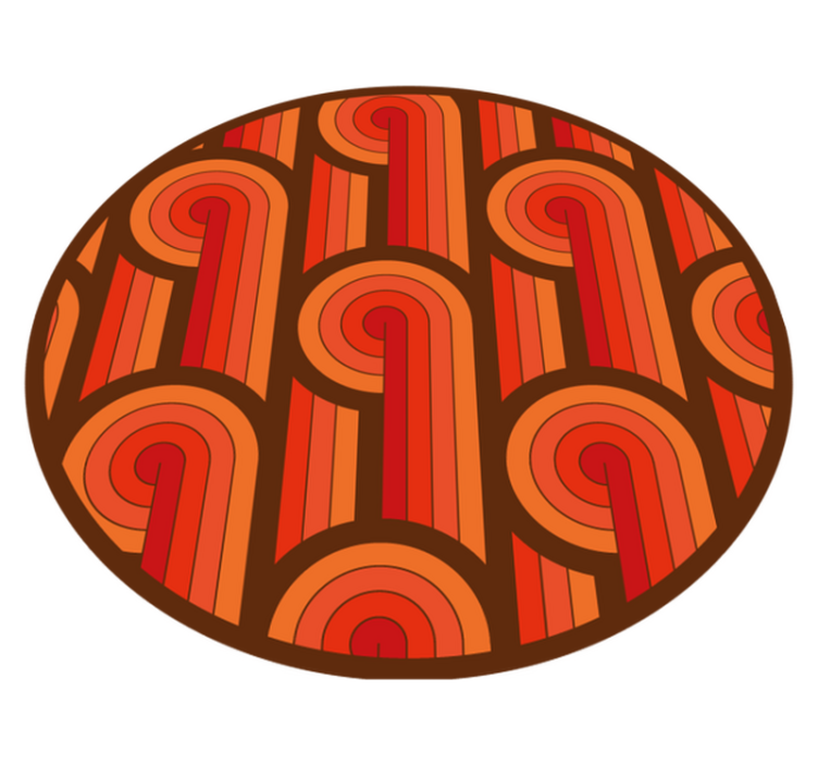 Okrągły dywan winylowy vintage okrągły styl - TenStickers