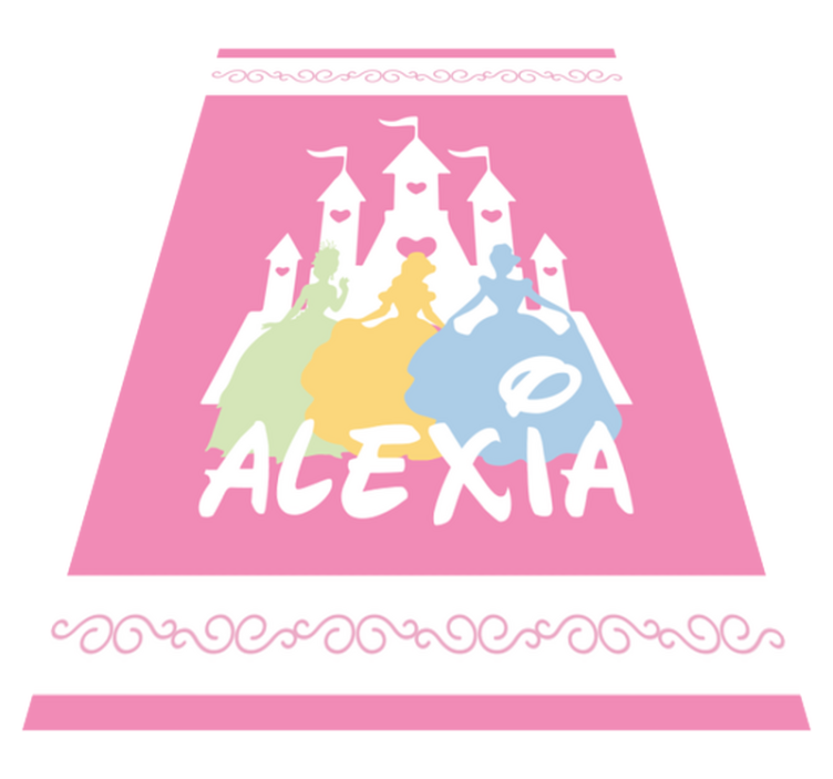 Dywan winylowy z imieniem bajkowy zamek - TenStickers