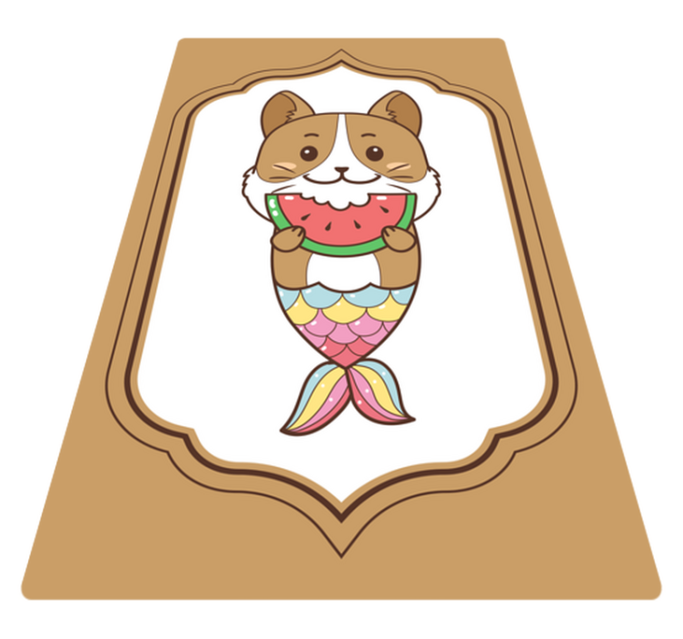 Dywan winylowy zwierzęta słodka postać syreny - TenStickers
