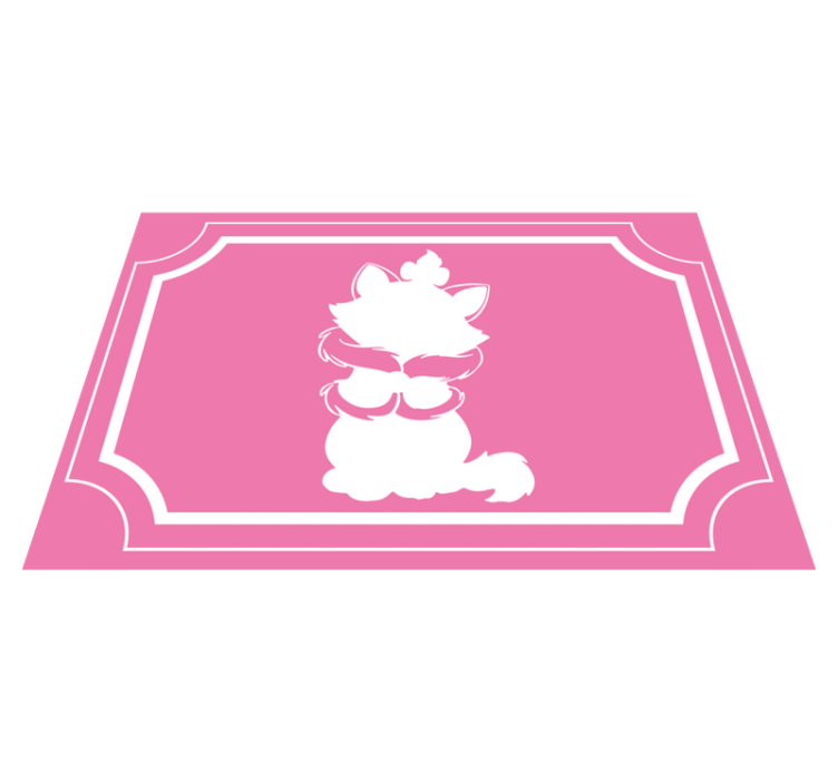 Dziecięcy dywan winylowy słodka sylwetka kota - TenStickers